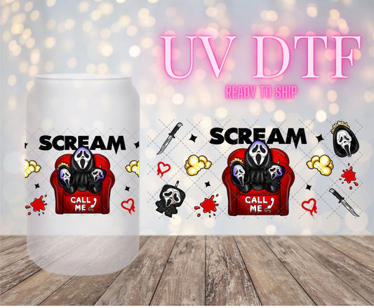 Scream (black wording) (UV DTF)